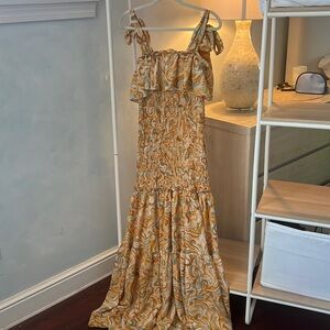 Luxxel golden maxi dress.